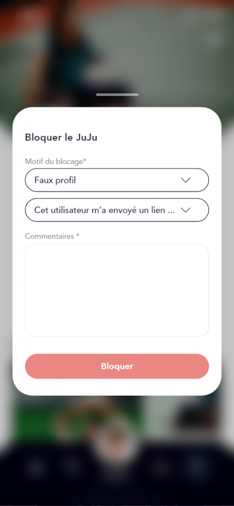 Une personne trop insistante ?
Bloque-la grâce à l’option de blocage